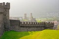 Walls of the castle Montebello in Switzerland