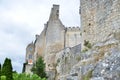 Walls of the castle in Pons, France