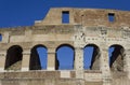 Walls of Colosseum ruins Royalty Free Stock Photo