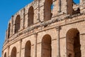 Walls of the Colosseum in Tunisia, El Jem Royalty Free Stock Photo