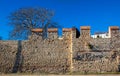 Roman Constantinople Defensive Stone Walls And Standing Tree