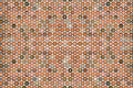 Walls decorated brown mosaic tiles texture