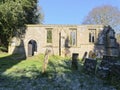 Outside the remains of an ancient medieval church Royalty Free Stock Photo