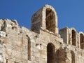 Walls of the famous Odeon in Athens in Greece