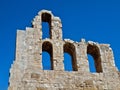 Walls of the famous Odeon in Athens in Greece