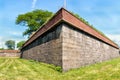 Walls of Fort Jay on Governers Island in New York City Royalty Free Stock Photo