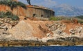 Walls of Fort Mamula, The Mamula island fortress, Herceg Novi, Bay of Kotor, Montenegro