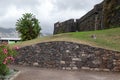 At the walls of the fortress of San Juan Baptista do Pico, Funchal, Madeira