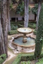 Walls, gardens and buidings of medieval fortress Alhambra, Granada, Andalusia, Spain