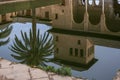 Walls, gardens and buidings of medieval fortress Alhambra, Granada, Andalusia, Spain