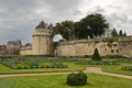 Walls and gardens in Vannes, Brittany, France