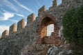 Walls and gate of Seljuk fortress Royalty Free Stock Photo
