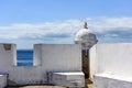 Walls and guardhouses of an old colonial fortress