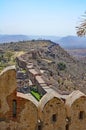 Walls, Hills and Countryside at Kumbhalgarh Fort, Kumbhalgarh, Rajasthan, India Royalty Free Stock Photo