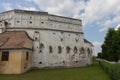 The walls of the historical Church-fortress in the city of Prejmer. Transylvania. Romania Royalty Free Stock Photo