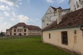 The walls of the historical Church-fortress in the city of Prejmer. Transylvania. Romania Royalty Free Stock Photo