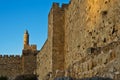 Walls of Jerusalem and the tower of david Royalty Free Stock Photo