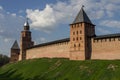 Walls, Kokui and Princess tower of Kremlin. Veliky Novgorod,