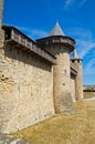 Walls with machicolation Royalty Free Stock Photo