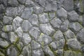 Walls made of rocks background and textures Royalty Free Stock Photo