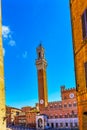 Mangia Tower Piazza del Campo Tuscany Siena Italy Royalty Free Stock Photo