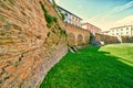 Walls of medieval castle Royalty Free Stock Photo