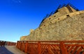 The walls of the medieval Fortress of Deva, Hunedoara county, Romania Royalty Free Stock Photo