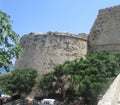 The walls of the medieval Turkish fortress in Limassol, northern Cyprus. Stood half of the millennium and can defend today.