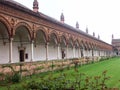 The walls of the monastery. Museum of the Certosa of Pavia. Royalty Free Stock Photo