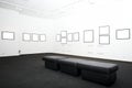 Walls in museum with frames Royalty Free Stock Photo
