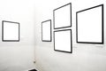 Walls in museum with frames Royalty Free Stock Photo