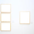 Walls in museum with frames Royalty Free Stock Photo