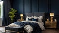 walls navy blue interior Royalty Free Stock Photo