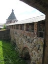 The walls and one of the towers of the Solovetsky monastery.