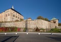 Walls of Oslo Akershus Fortress at late autumn Royalty Free Stock Photo