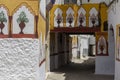 Painted walls in a street, Tetouan - Morocco Royalty Free Stock Photo