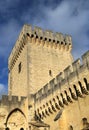 The walls of Papal Palace in Avignon, France Royalty Free Stock Photo