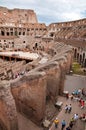 Walls and passages inside colosseum at Rome Royalty Free Stock Photo