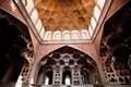 Walls with patterns in music instruments shapes in palace of Iran