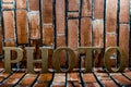 Walls and Photo of the character of the brick Royalty Free Stock Photo