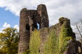 Walls and remains of a 12th century medieval castle in Wales Grosmont Castle Royalty Free Stock Photo