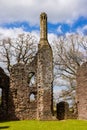 Walls and remains of a 12th century medieval castle in Wales Grosmont Castle