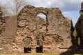 Walls and remains of a 12th century medieval castle in Wales Grosmont Castle