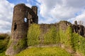 Walls and remains of a 12th century medieval castle in Wales Grosmont Castle Royalty Free Stock Photo