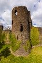 Walls and remains of a 12th century medieval castle in Wales Grosmont Castle Royalty Free Stock Photo