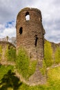 Walls and remains of a 12th century medieval castle in Wales Grosmont Castle Royalty Free Stock Photo