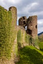 Walls and remains of a 12th century medieval castle in Wales Grosmont Castle Royalty Free Stock Photo