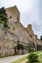 Walls of Rhodes old town and moat near the Palace of the Grand Master, Greece