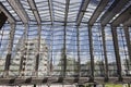 Walls and roof of glass of the modern Rotterdam Central Station