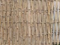 walls or room dividers made of woven bamboo